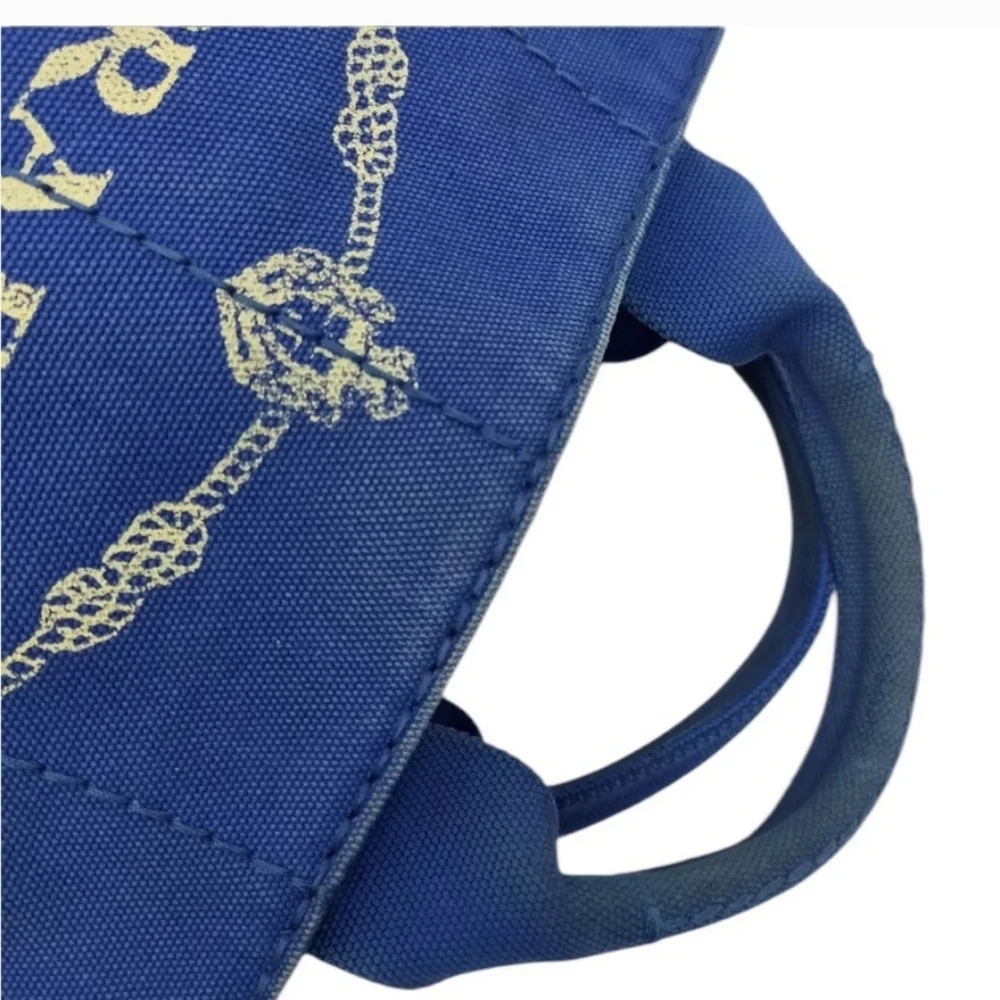 Prada Milano Blue Canvas Tote Bag - Picture 6 of 12